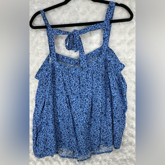 Old Navy Womens Blue Tie Back Cami Swing Tank Top - Picture 2 of 7